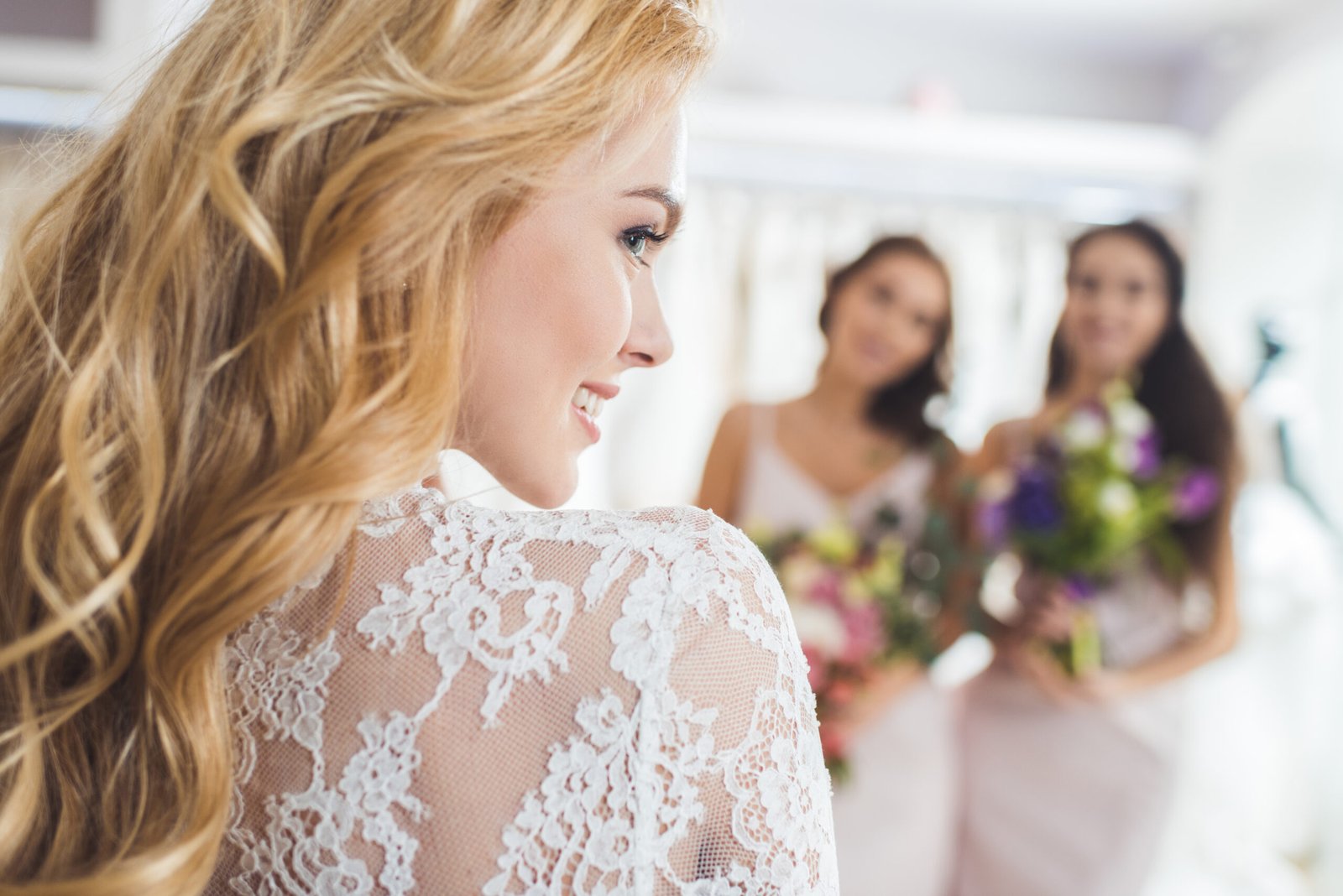 bride in lace